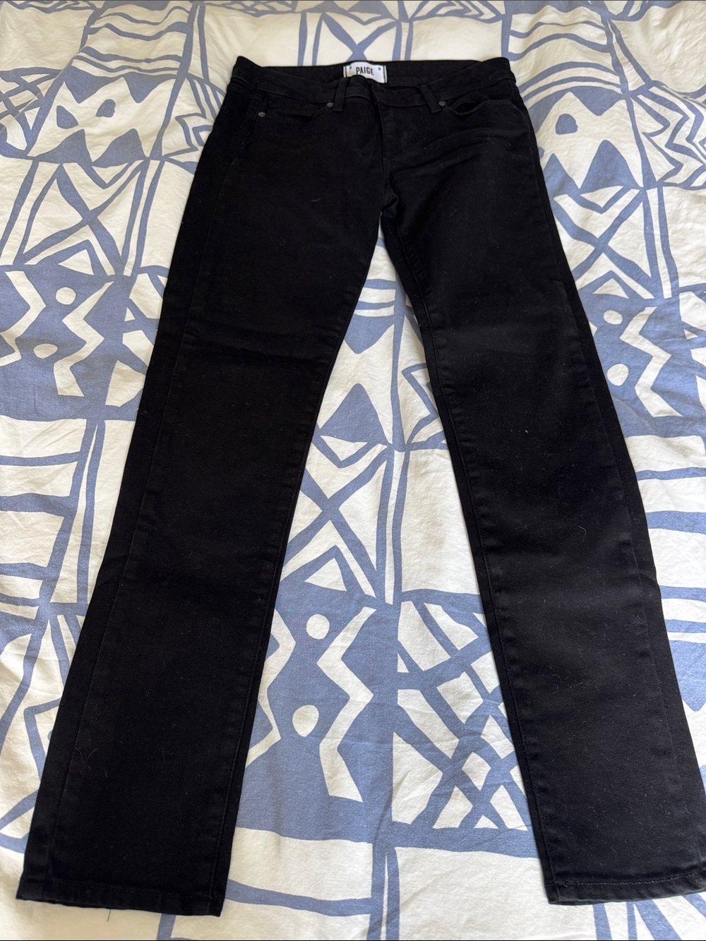 PAIGE Black Straight-Leg Women's Jeans